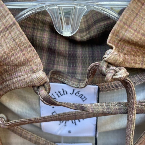 With Jean. Amethyst Top in Plaid New with Tags! - Picture 7 of 10